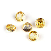 3 Set Canary Yellow Round Cut Lab Grown Diamond Gemstone 4mm / Canary / Round