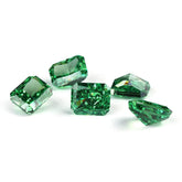 3 Set Emerald Cut Rectangular Lab Grown Diamond Emerald Gemstone 4*6mm / Emerald / Emerald