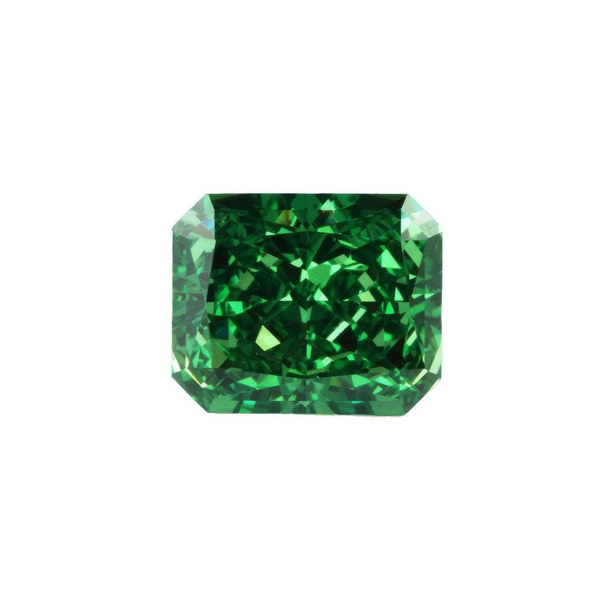 3 Set Emerald Cut Rectangular Lab Grown Diamond Emerald Gemstone