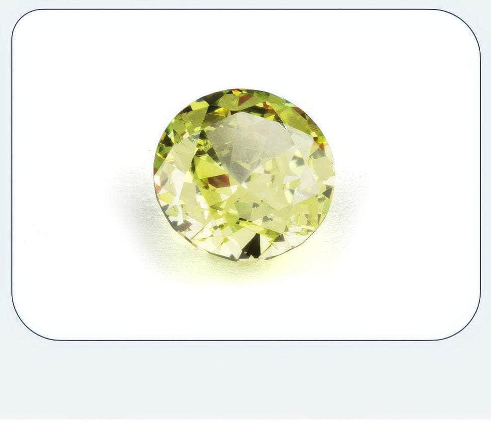3 Set Lemon Quartz Round Cut Lab Grown Diamond Gemstone