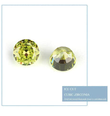 3 Set Lemon Quartz Round Cut Lab Grown Diamond Gemstone