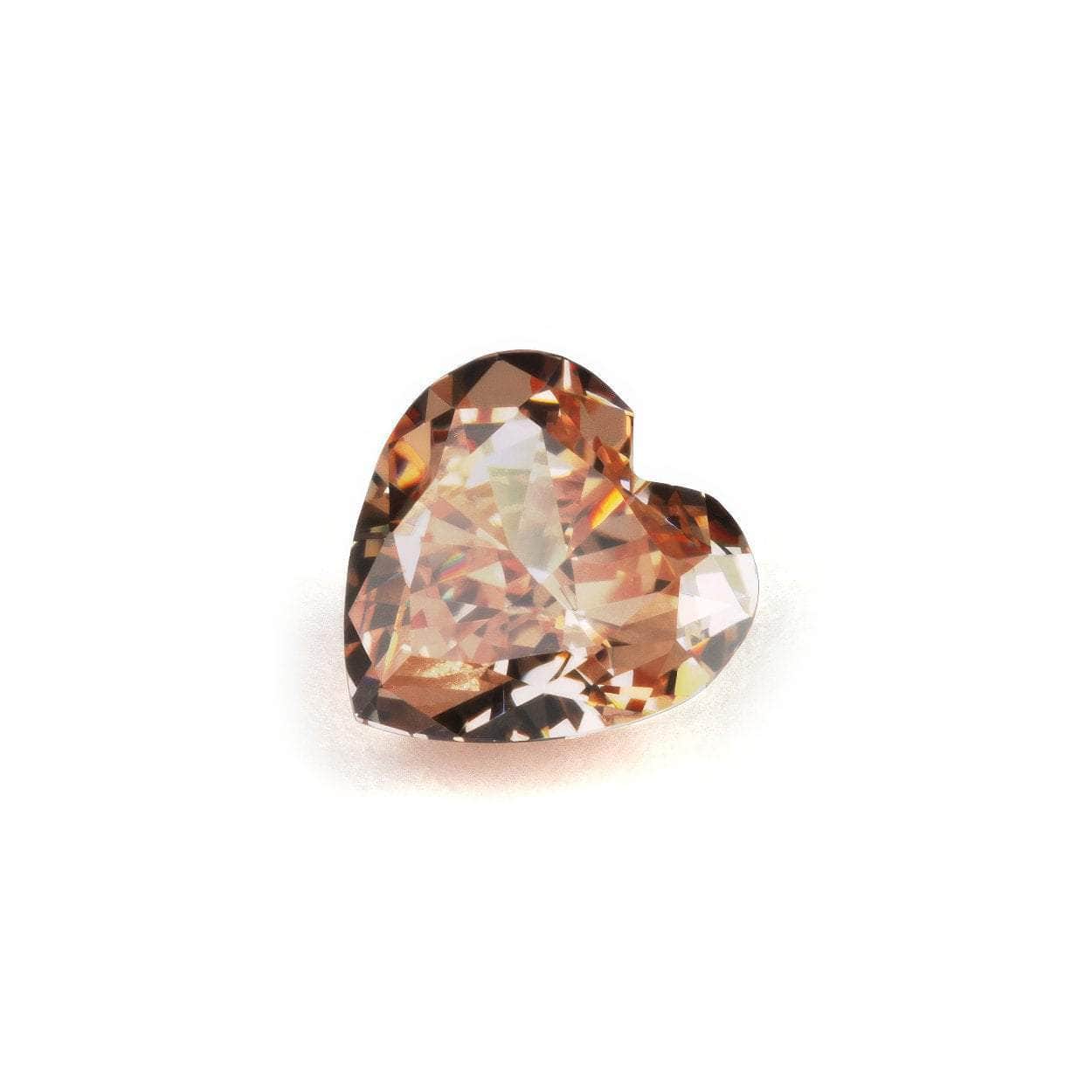3 Set Morgan Orange Heart Cut Lab Grown Diamond Gemstone