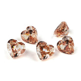 3 Set Morgan Orange Heart Cut Lab Grown Diamond Gemstone 5*5mm / Morganite / Heart