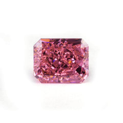 3 Set Of Pink Sapphire Emerald-Cut Rectangular Lab-Grown Diamond Gemstone