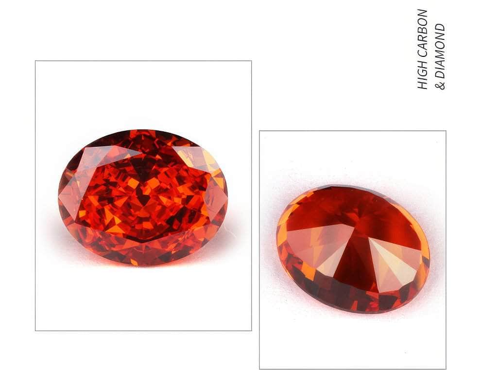 3 Set Ruby Oval Cut Lab Grown Diamond Gemstone