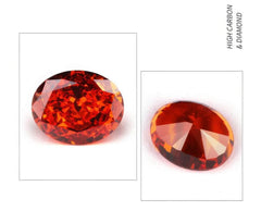 3 Set Ruby Oval Cut Lab Grown Diamond Gemstone