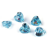 3-Set Sea Blue Heart Cut Lab Grown Diamond Gemstone 5*5mm / SeaBlue / Heart