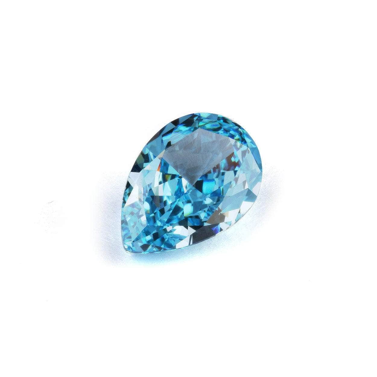 3 Set Sea Blue Pear Cut Lab Grown Diamond Gemstone