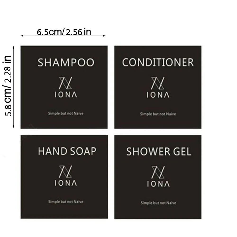 300/500ml Soap Pump Dispenser - Bathroom, Shampoo, Kitchen Dish Wood Pump Bottle, Refillable Shower Gel, Hand Liquid Storage Container 1 set sticker 4