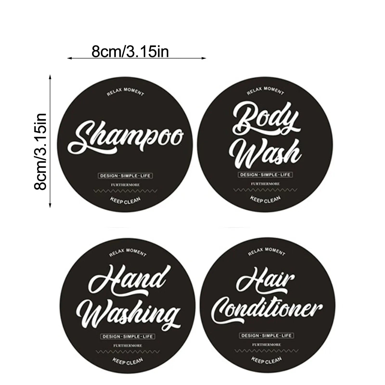 300/500ml Soap Pump Dispenser - Bathroom, Shampoo, Kitchen Dish Wood Pump Bottle, Refillable Shower Gel, Hand Liquid Storage Container 1 set sticker 5