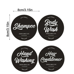 300/500ml Soap Pump Dispenser - Bathroom, Shampoo, Kitchen Dish Wood Pump Bottle, Refillable Shower Gel, Hand Liquid Storage Container 1 set sticker 5