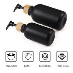 300/500ml Soap Pump Dispenser - Bathroom, Shampoo, Kitchen Dish Wood Pump Bottle, Refillable Shower Gel, Hand Liquid Storage Container