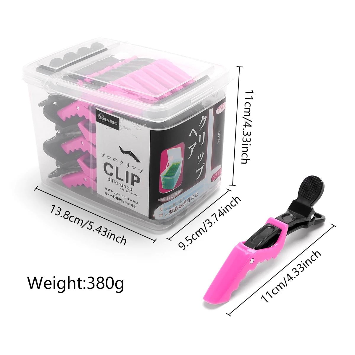 30pcs Barber Hair Clips: BlackPink Sectioning Clamps for Salon Hairstyling