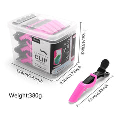 30pcs Barber Hair Clips: BlackPink Sectioning Clamps for Salon Hairstyling