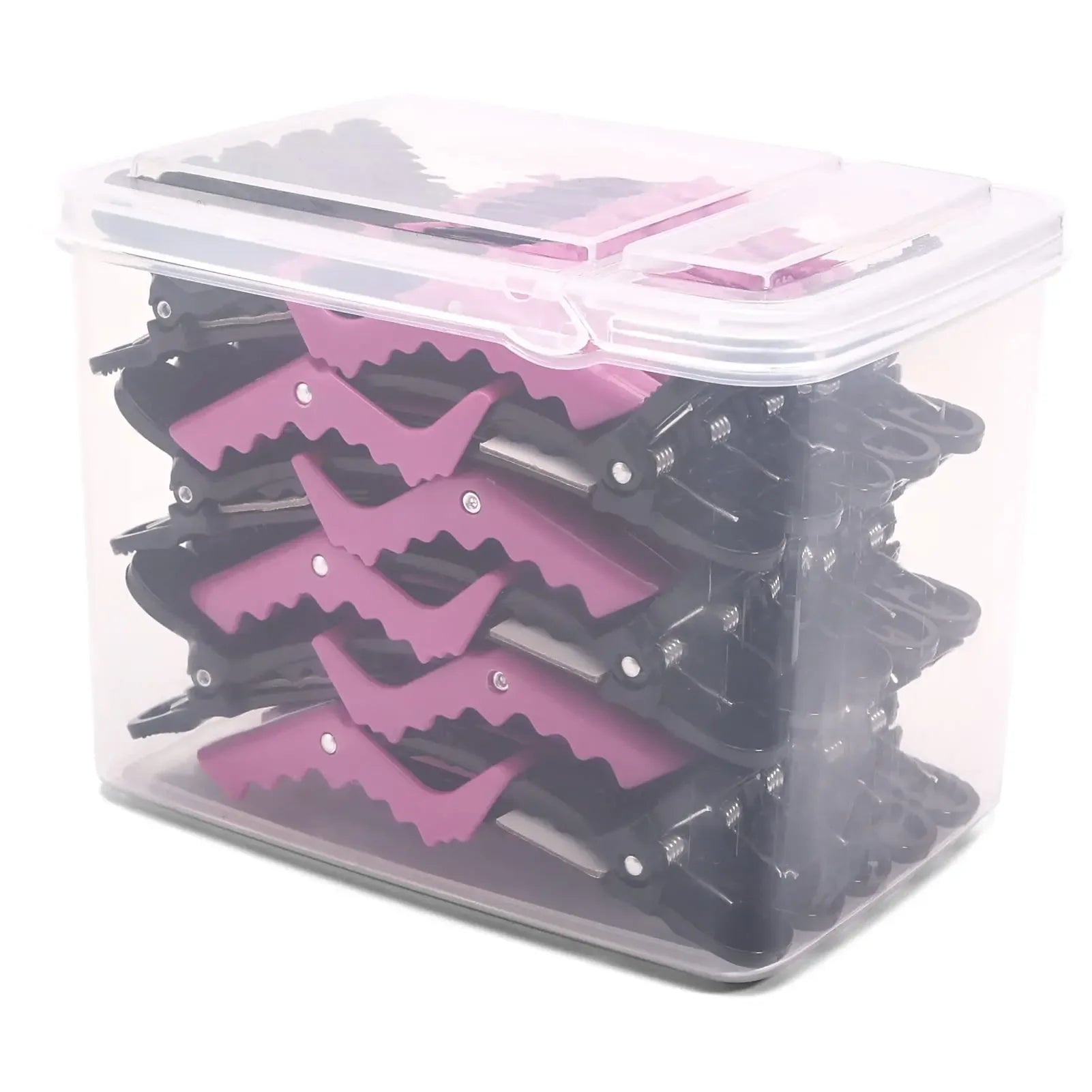 30pcs Barber Hair Clips: BlackPink Sectioning Clamps for Salon Hairstyling purple / CHINA