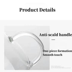 350ml Letter Printed Glass Mug - Transparent Creative Design for Coffee, Tea, Drinks - Breakfast Milk Cup with Handle - Stylish Glass Drinkware
