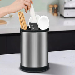 360° rotation utensil holder: versatile kitchen organizer for forks and chopsticks