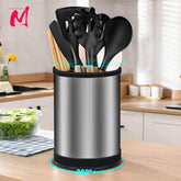 360° rotation utensil holder: versatile kitchen organizer for forks and chopsticks