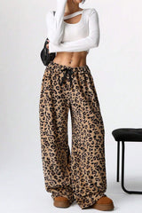 Pantalones anchos de leopardo