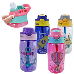 480ml kids sippy cup: cartoon design with spill-proof straws