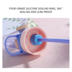 480ml Kids Sippy Cup Water Bottles - Creative Cartoon Feeding Cups with Straws and Lids, Spill-Proof and Portable for Toddlers