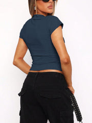 Camiseta de manga corta con cuello Johnny Devine