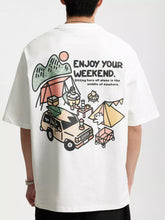 Men's graphic T-shirt with a round neckline and printed design.
