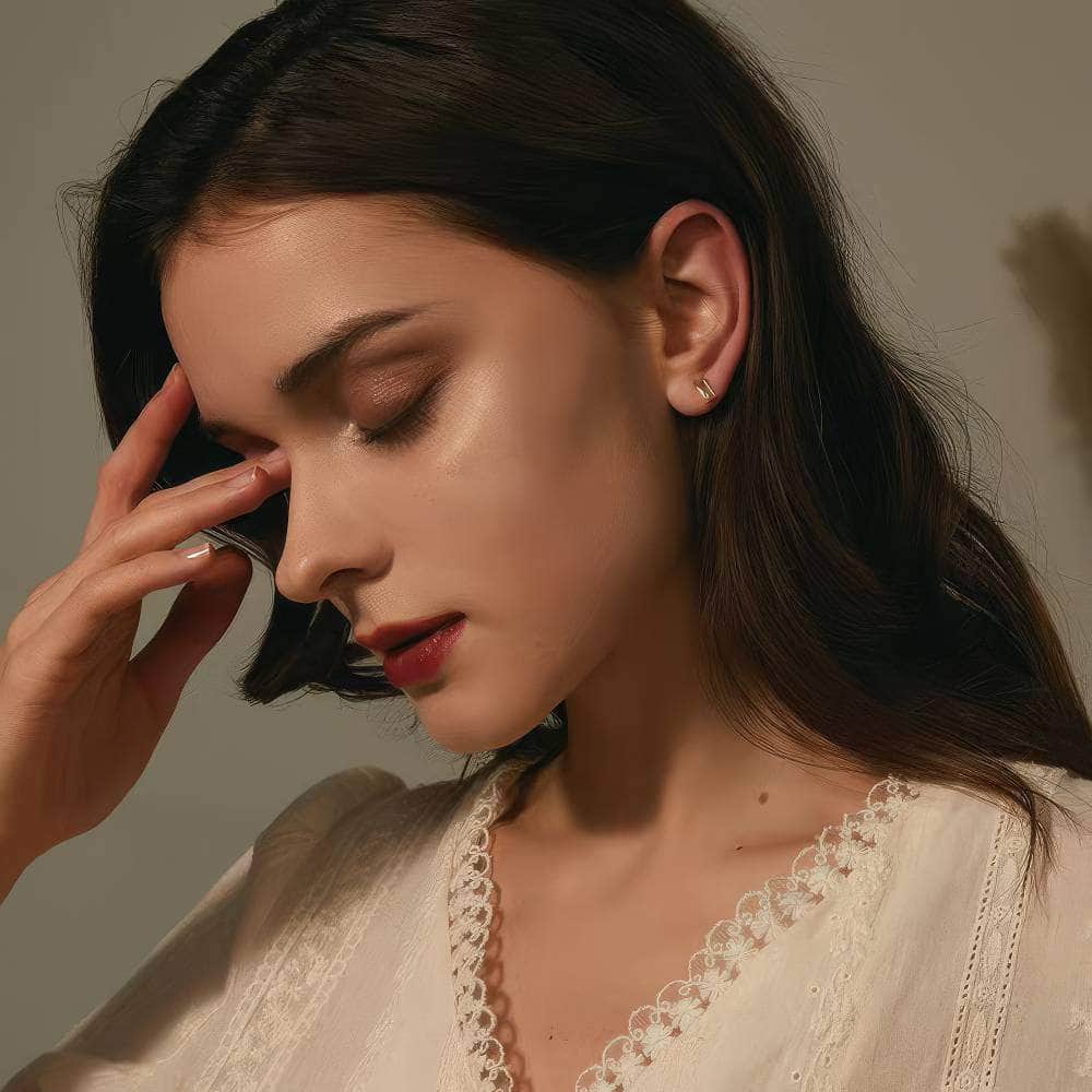 5-Color Set 14K Gold Rhinestone Stud Earrings Multicolor / Clip On