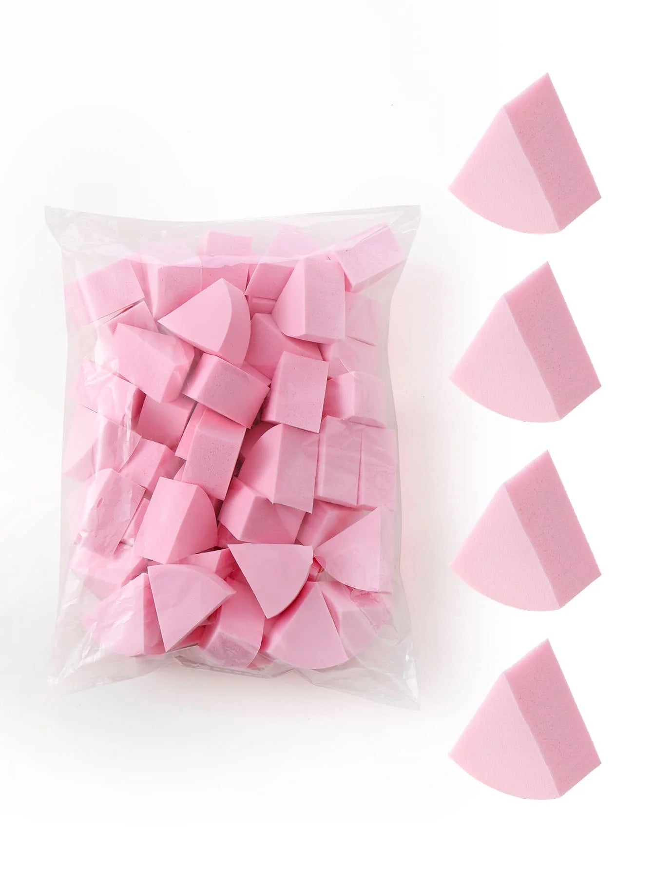 50PCS Fan Shaped Makeup Sponge Puff for Powder Concealer XSJFP50PFS