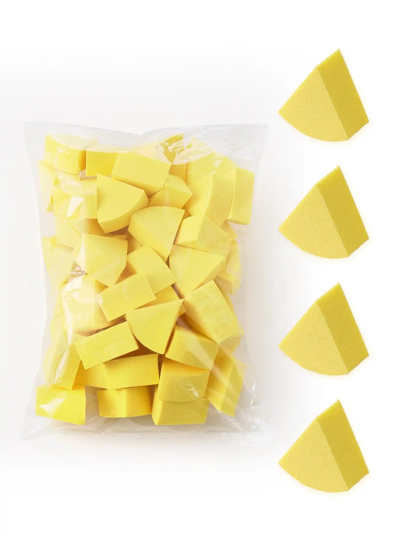 50PCS Fan Shaped Makeup Sponge Puff for Powder Concealer XSJFP50PYS
