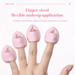 50pcs Finger Puff Makeup Sponge MULTICOLOR