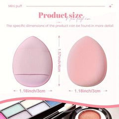 50pcs Finger Puff Makeup Sponge MULTICOLOR