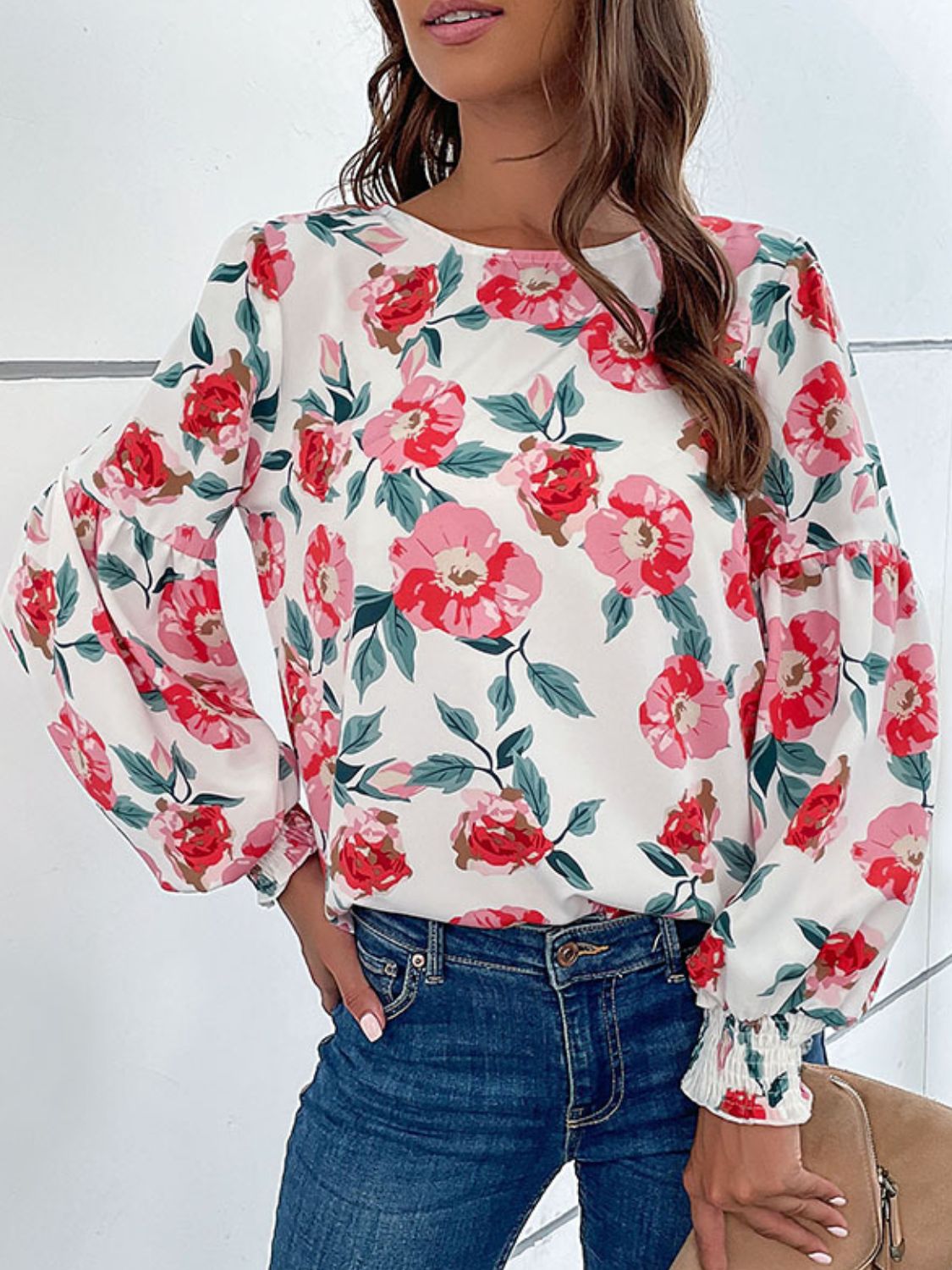 perfee-floral-long-puff-sleeve-round-neck-blouse-03
