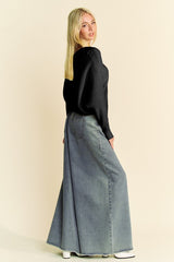 Suéter de cuello redondo y mangas murciélago de Davi & Dani