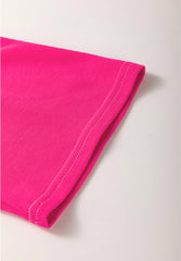 Blusa de manga tres cuartos con escote en V y costuras expuestas