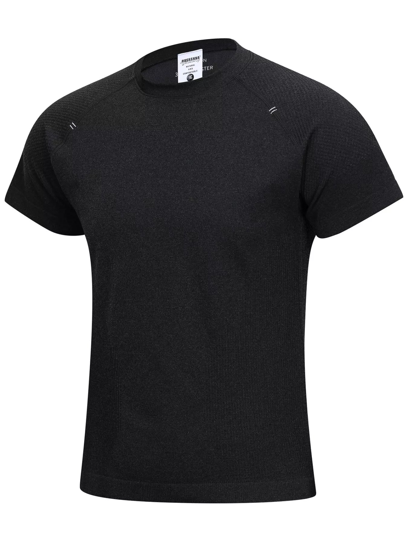 Men's short-sleeve T-shirt featuring a textured knit fabric.