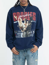 Men's cotton long-sleeve T-shirt featuring a guardian angel graphic.