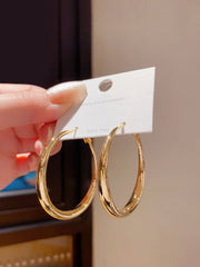 925 Sterling Silver Large Hoop Earrings
