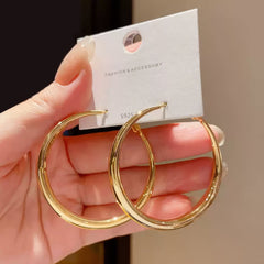 925 Sterling Silver Large Hoop Earrings