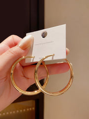 925 Sterling Silver Large Hoop Earrings