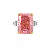 925 Sterling Silver Ring with Pink Stone