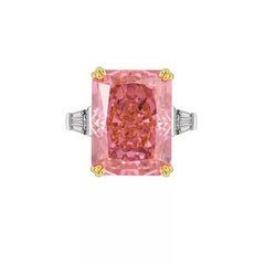 925 Sterling Silver Ring with Pink Stone