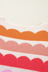 Suéter de manga larga con cuello barco en contraste