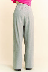 Pantalones anchos con cintura elástica y diamantes de imitación de Davi & Dani