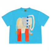 Abstract Art Elephant Graphic Oversized T-Shirt