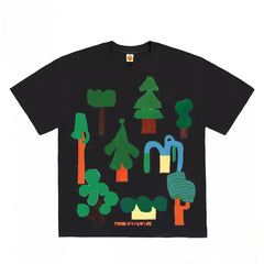 Abstract Colorful Trees Graphic T-Shirt