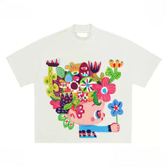 Abstract Flower Head T-Shirt