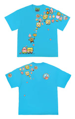 Abstract Sponge Characters Graphic T-Shirt