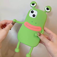 Amusing Frog iPhone Case with 3D Legs and Eyes