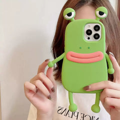 Amusing Frog iPhone Case with 3D Legs and Eyes